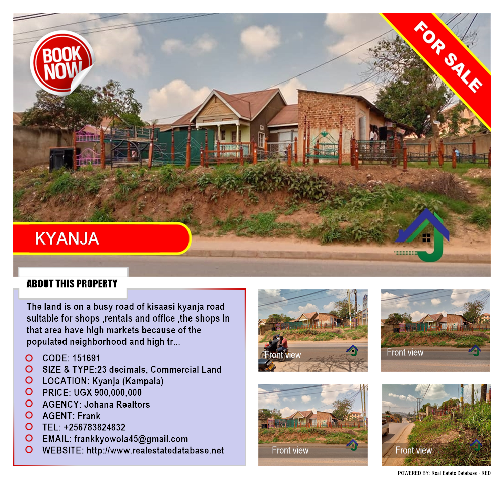 Commercial Land  for sale in Kyanja Kampala Uganda, code: 151691