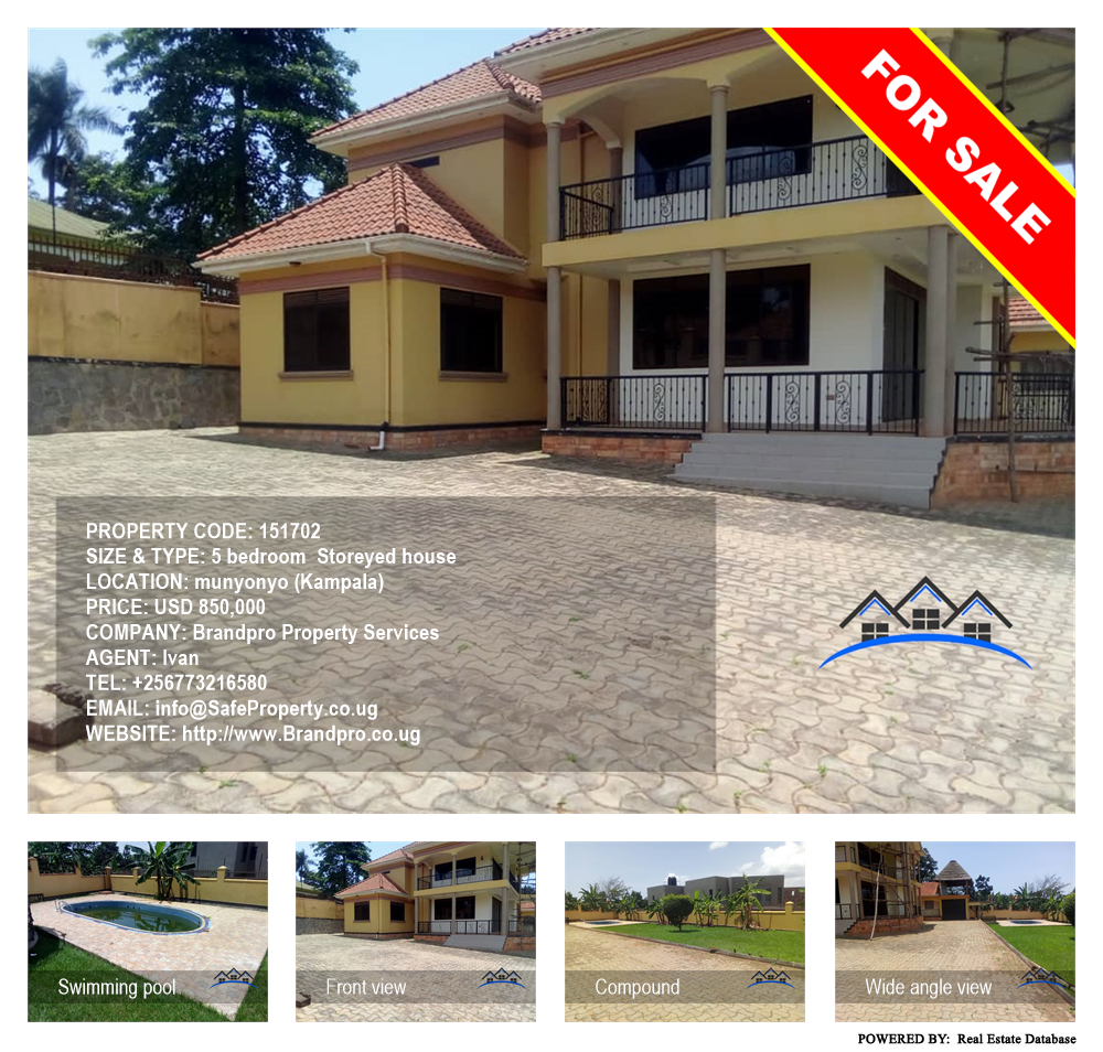 5 bedroom Storeyed house  for sale in Munyonyo Kampala Uganda, code: 151702