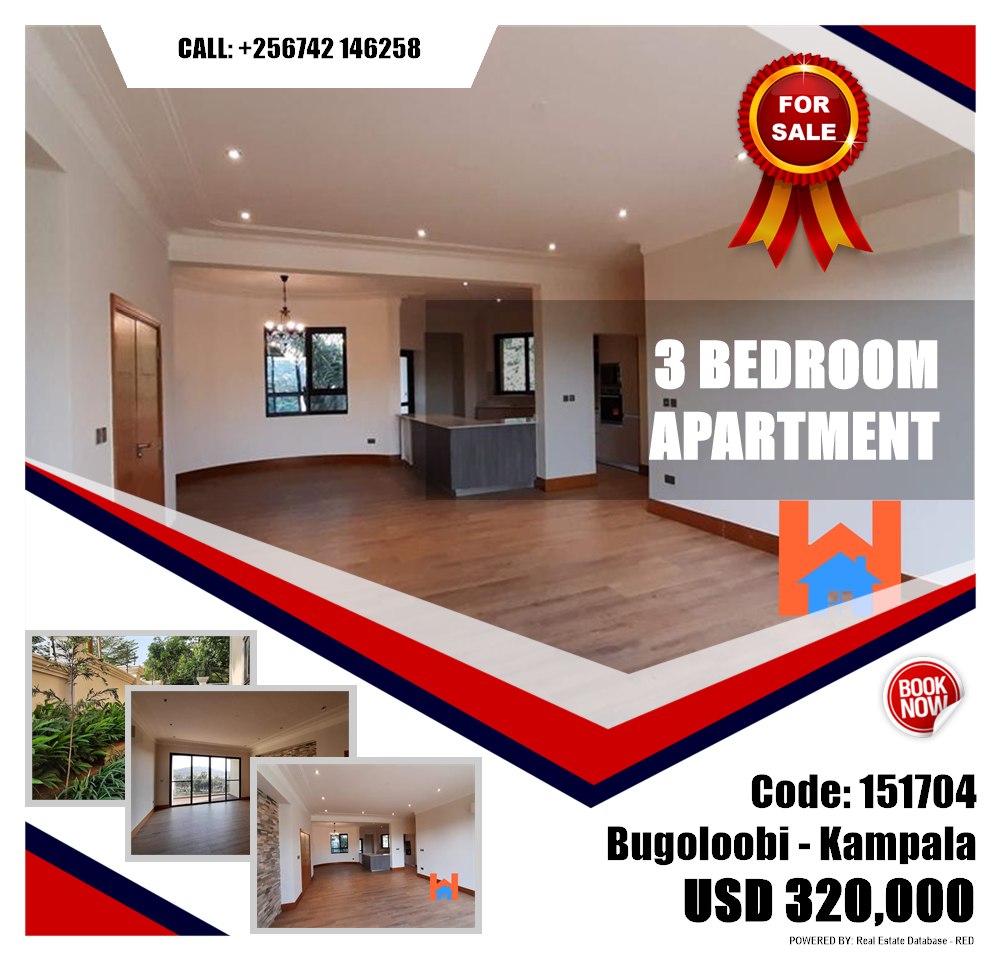 3 bedroom Apartment  for sale in Bugoloobi Kampala Uganda, code: 151704