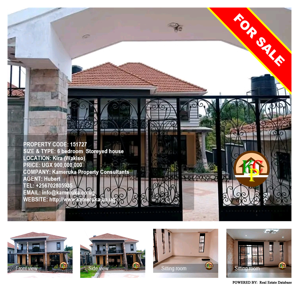 6 bedroom Storeyed house  for sale in Kira Wakiso Uganda, code: 151727