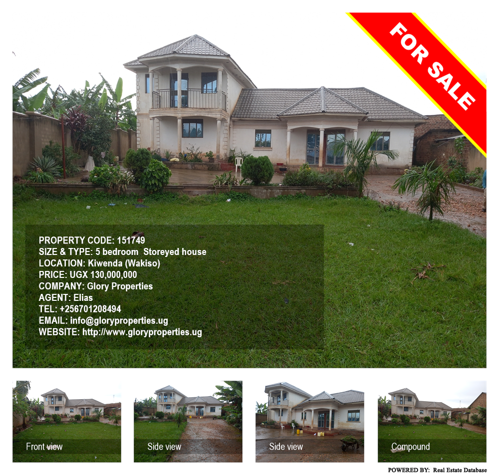5 bedroom Storeyed house  for sale in Kiwenda Wakiso Uganda, code: 151749
