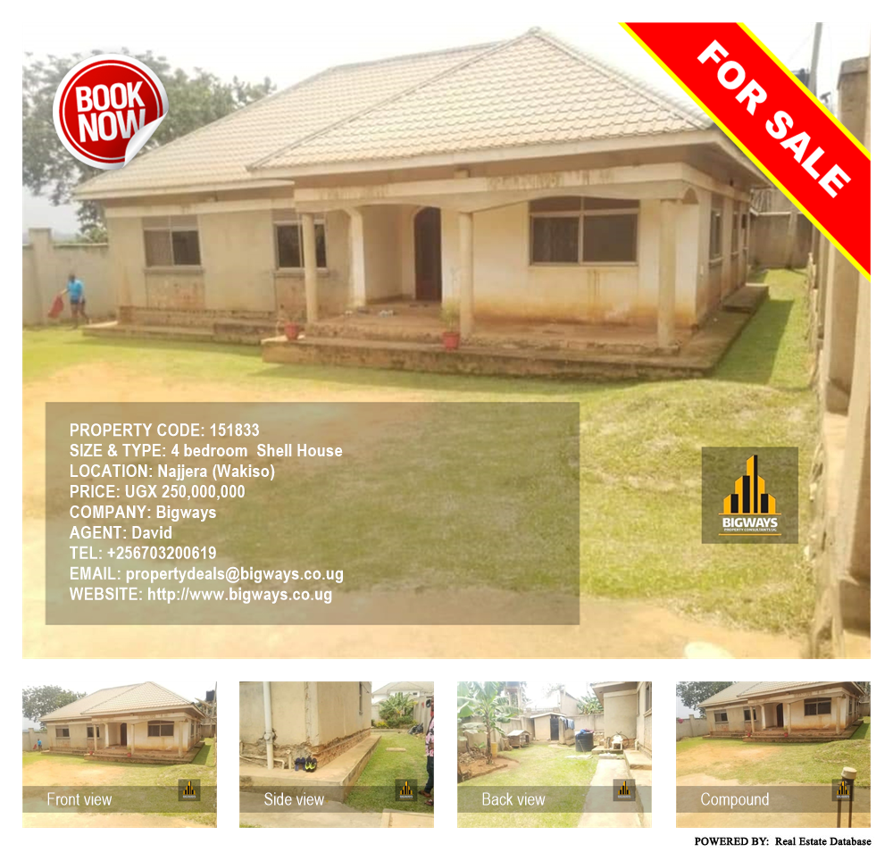 4 bedroom Shell House  for sale in Najjera Wakiso Uganda, code: 151833