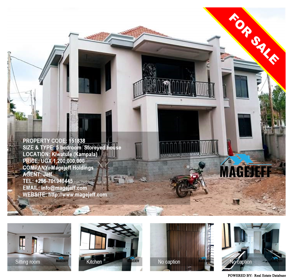 5 bedroom Storeyed house  for sale in Kiwaatule Kampala Uganda, code: 151838