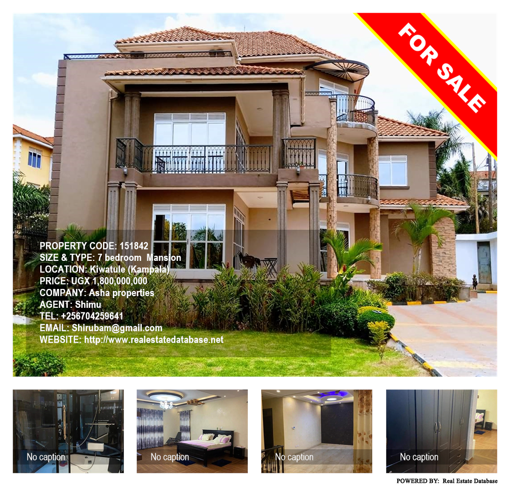 7 bedroom Mansion  for sale in Kiwaatule Kampala Uganda, code: 151842