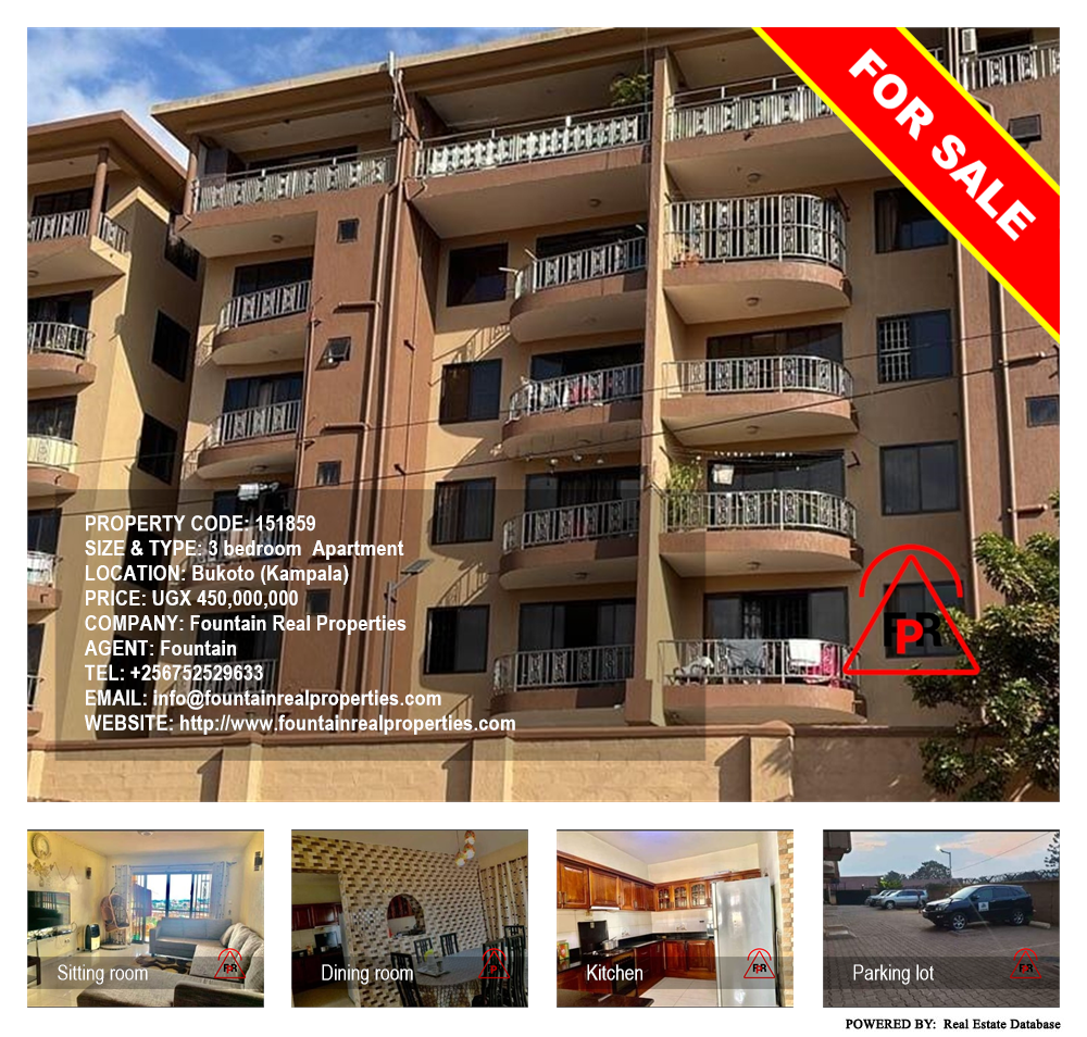 3 bedroom Apartment  for sale in Bukoto Kampala Uganda, code: 151859