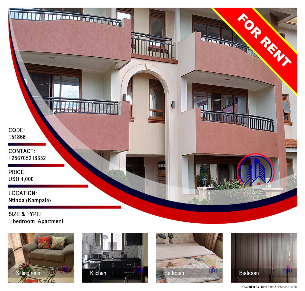 1 bedroom Apartment  for rent in Ntinda Kampala Uganda, code: 151866