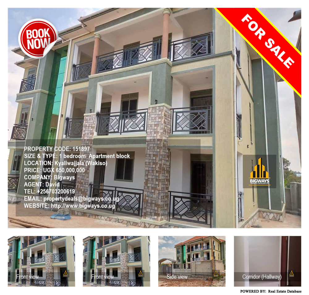 1 bedroom Apartment block  for sale in Kyaliwajjala Wakiso Uganda, code: 151897