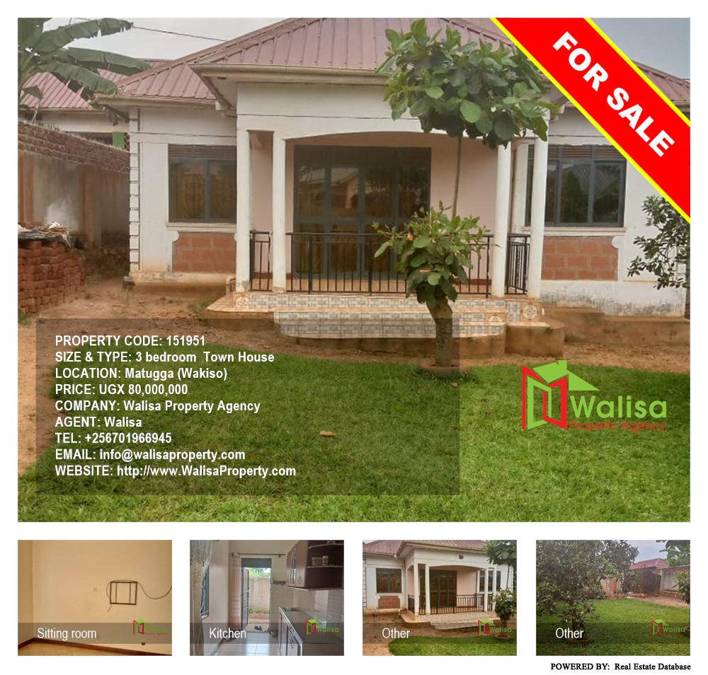 3 bedroom Town House  for sale in Matugga Wakiso Uganda, code: 151951