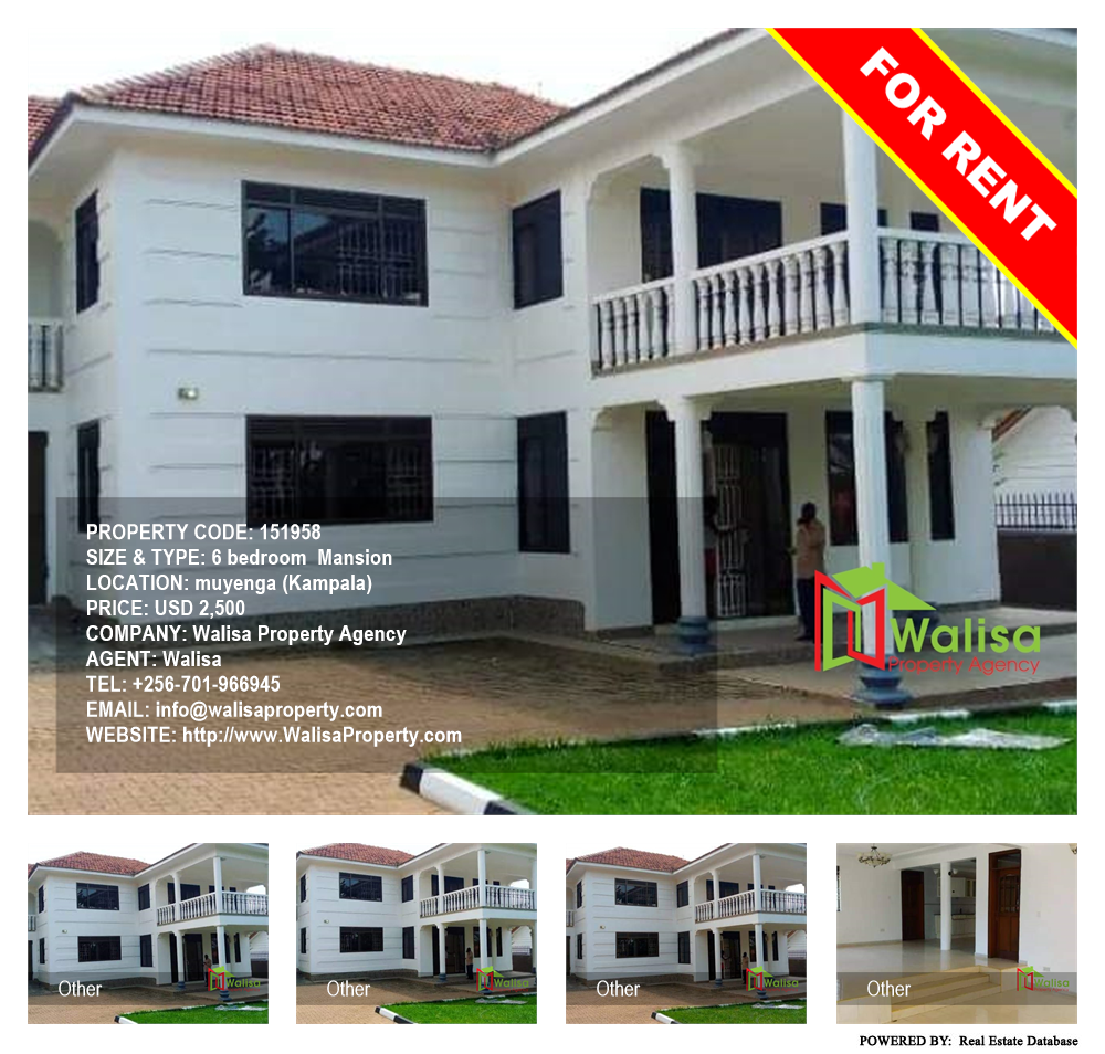 6 bedroom Mansion  for rent in Muyenga Kampala Uganda, code: 151958