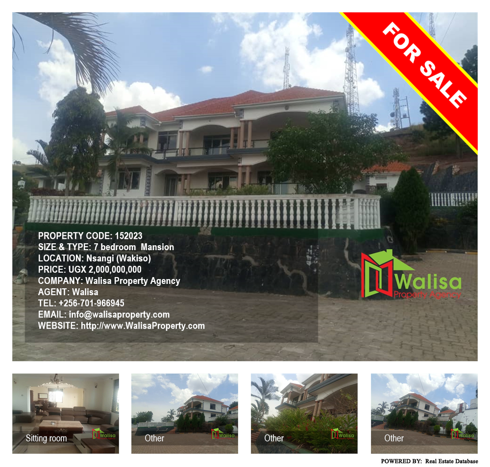 7 bedroom Mansion  for sale in Nsangi Wakiso Uganda, code: 152023