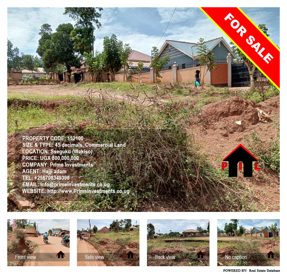 Commercial Land  for sale in Seguku Wakiso Uganda, code: 152100