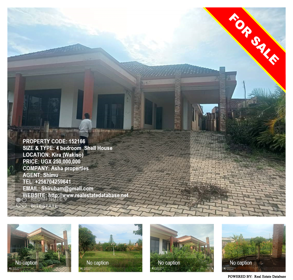 4 bedroom Shell House  for sale in Kira Wakiso Uganda, code: 152166