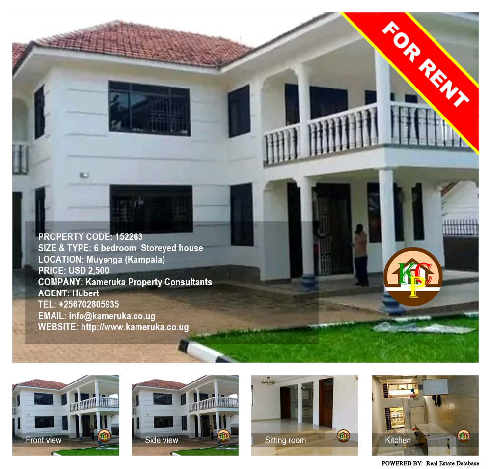 6 bedroom Storeyed house  for rent in Muyenga Kampala Uganda, code: 152263