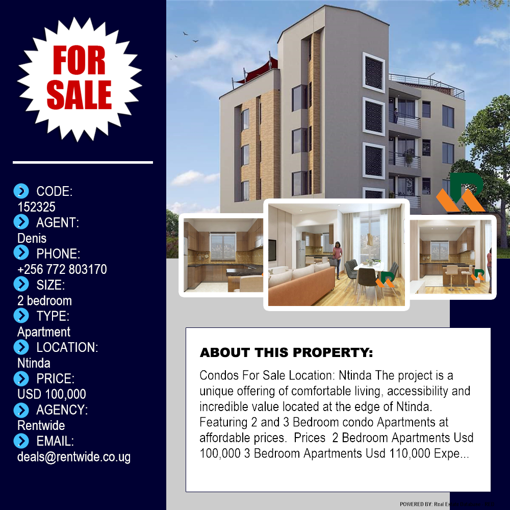 2 bedroom Apartment  for sale in Ntinda Kampala Uganda, code: 152325