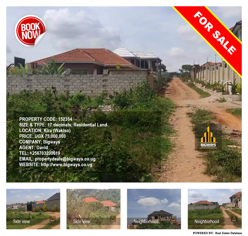 Residential Land  for sale in Kira Wakiso Uganda, code: 152354