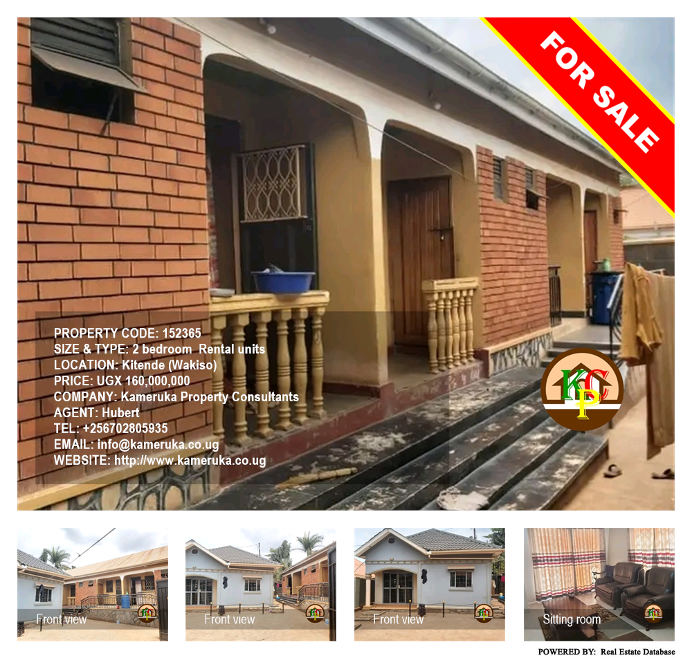 2 bedroom Rental units  for sale in Kitende Wakiso Uganda, code: 152365