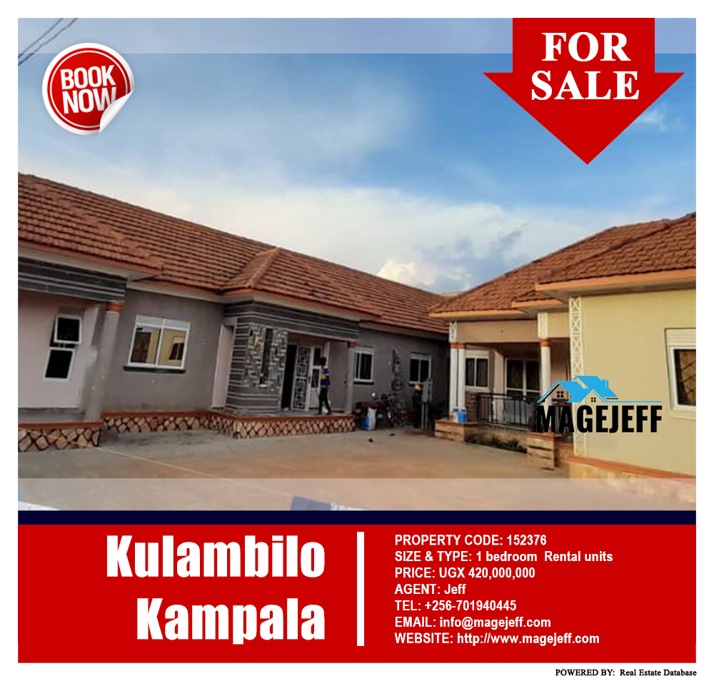 1 bedroom Rental units  for sale in Kulambilo Kampala Uganda, code: 152376