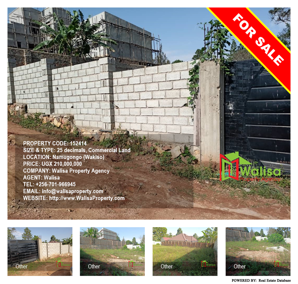Commercial Land  for sale in Namugongo Wakiso Uganda, code: 152414