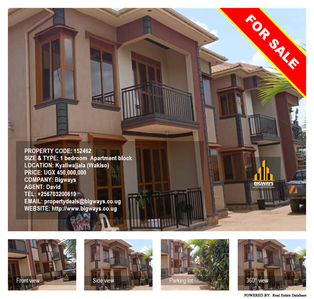 1 bedroom Apartment block  for sale in Kyaliwajjala Wakiso Uganda, code: 152462