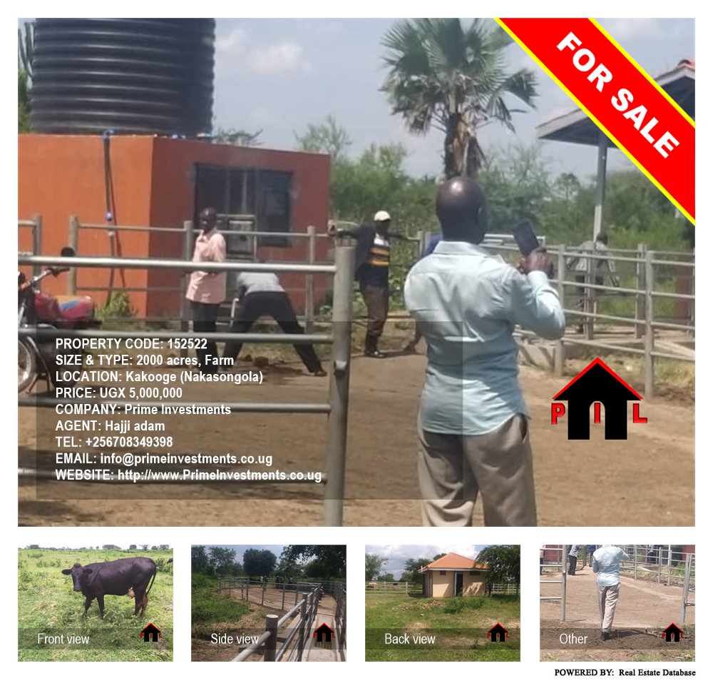 Farm  for sale in Kakooge Nakasongola Uganda, code: 152522