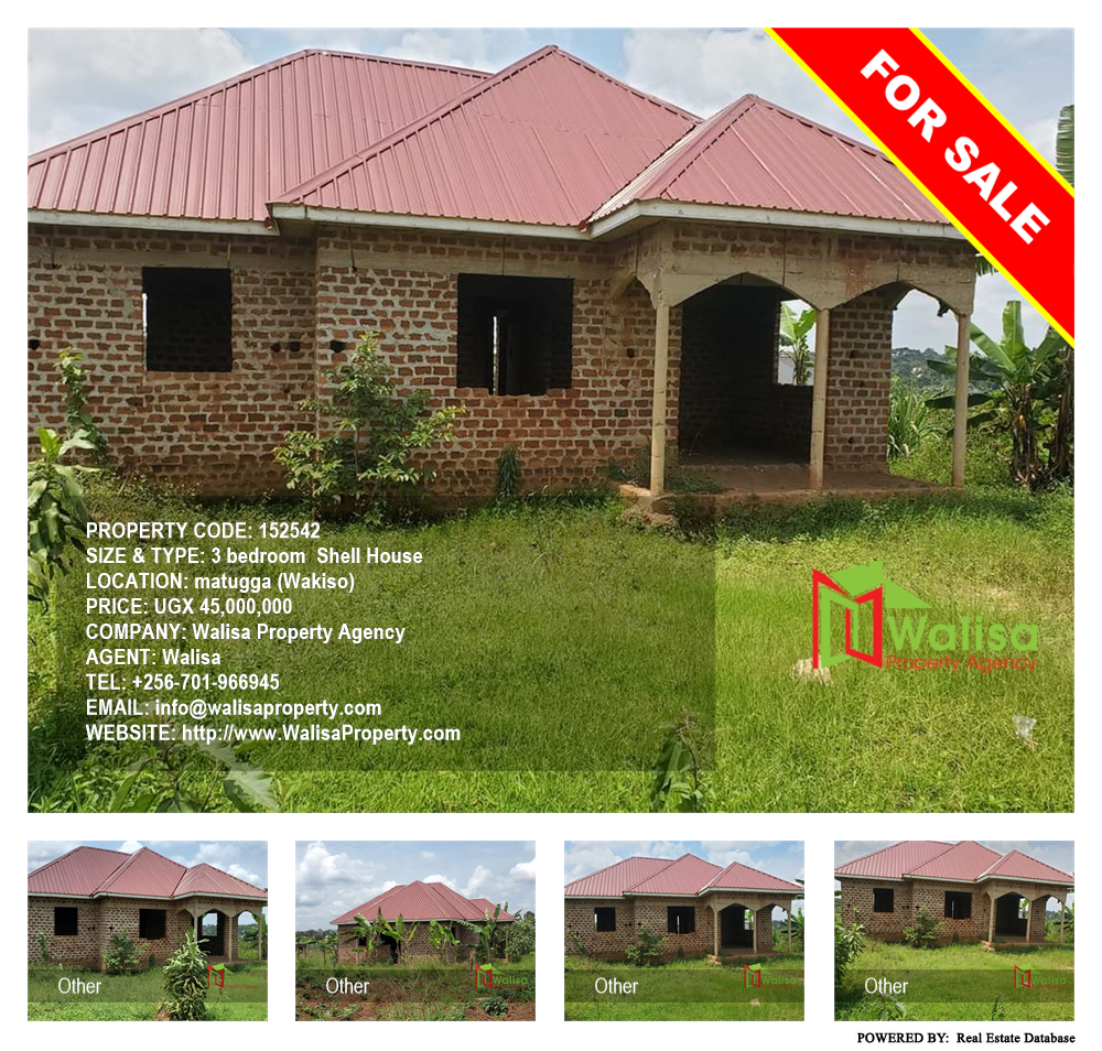 3 bedroom Shell House  for sale in Matugga Wakiso Uganda, code: 152542