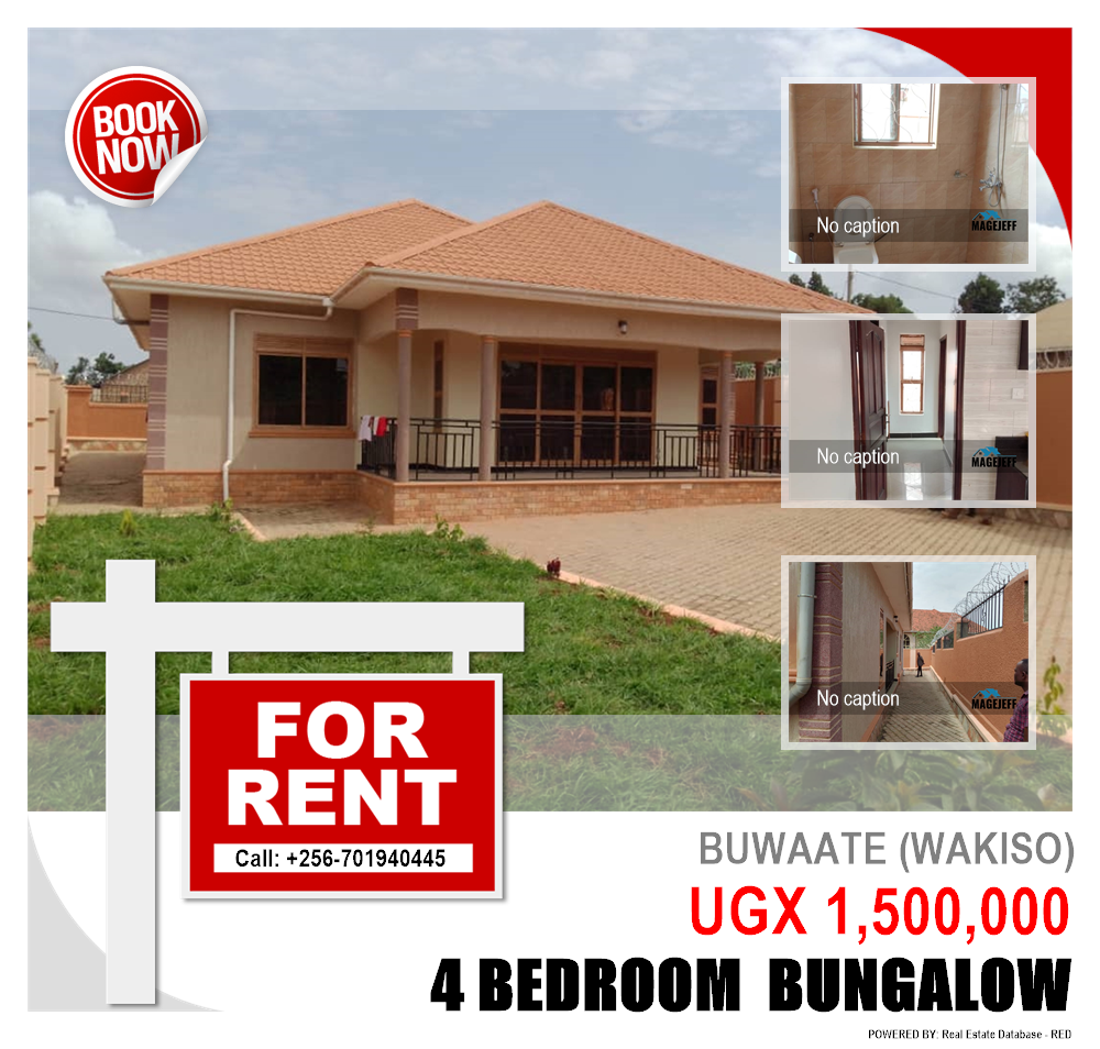 4 bedroom Bungalow  for rent in Buwaate Wakiso Uganda, code: 152560