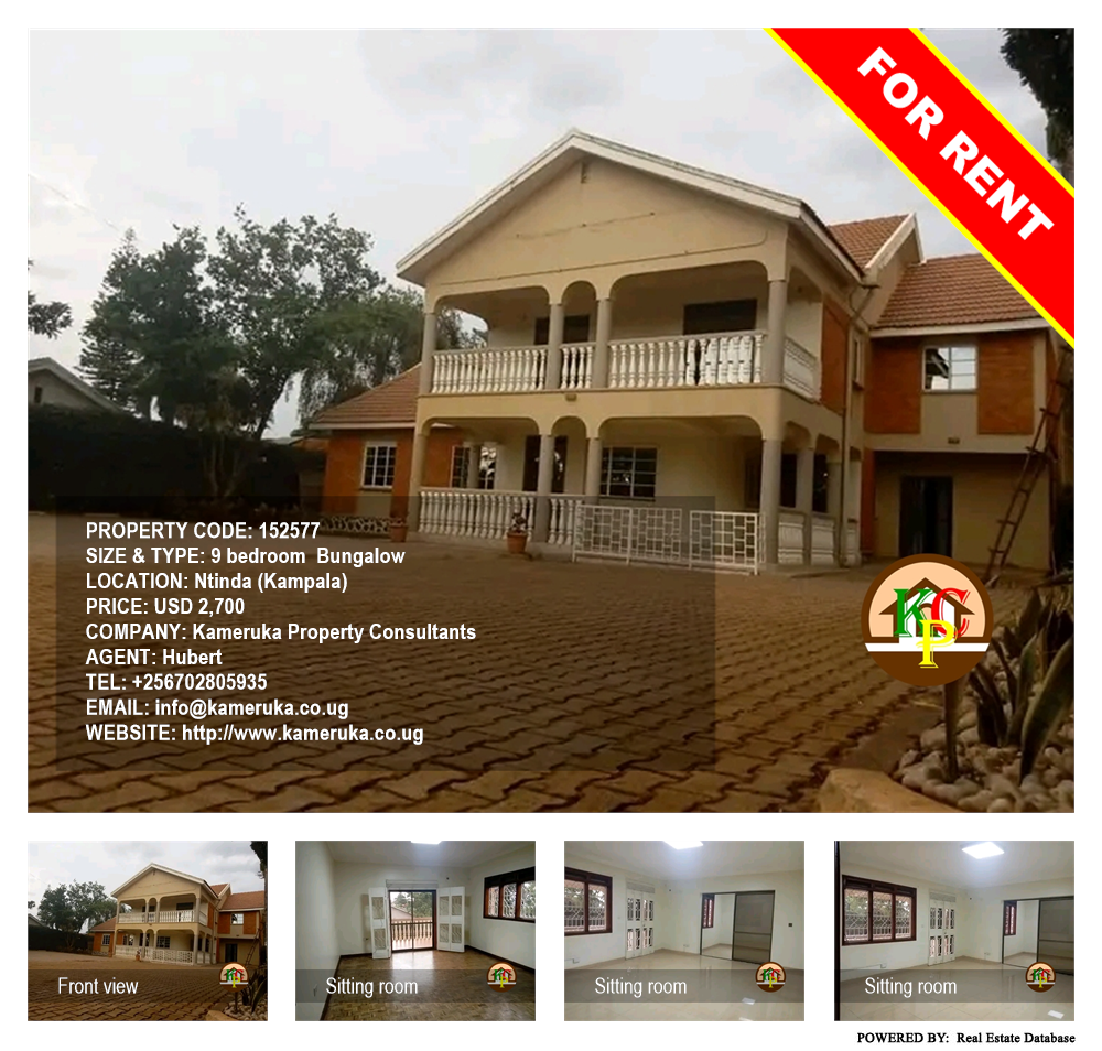 9 bedroom Bungalow  for rent in Ntinda Kampala Uganda, code: 152577