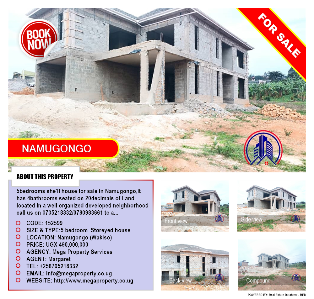 5 bedroom Storeyed house  for sale in Namugongo Wakiso Uganda, code: 152599