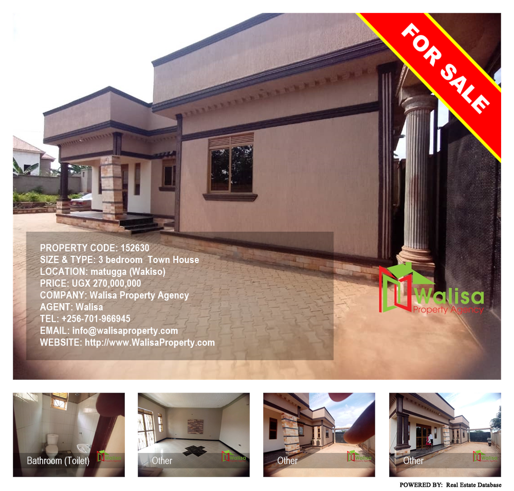 3 bedroom Town House  for sale in Matugga Wakiso Uganda, code: 152630