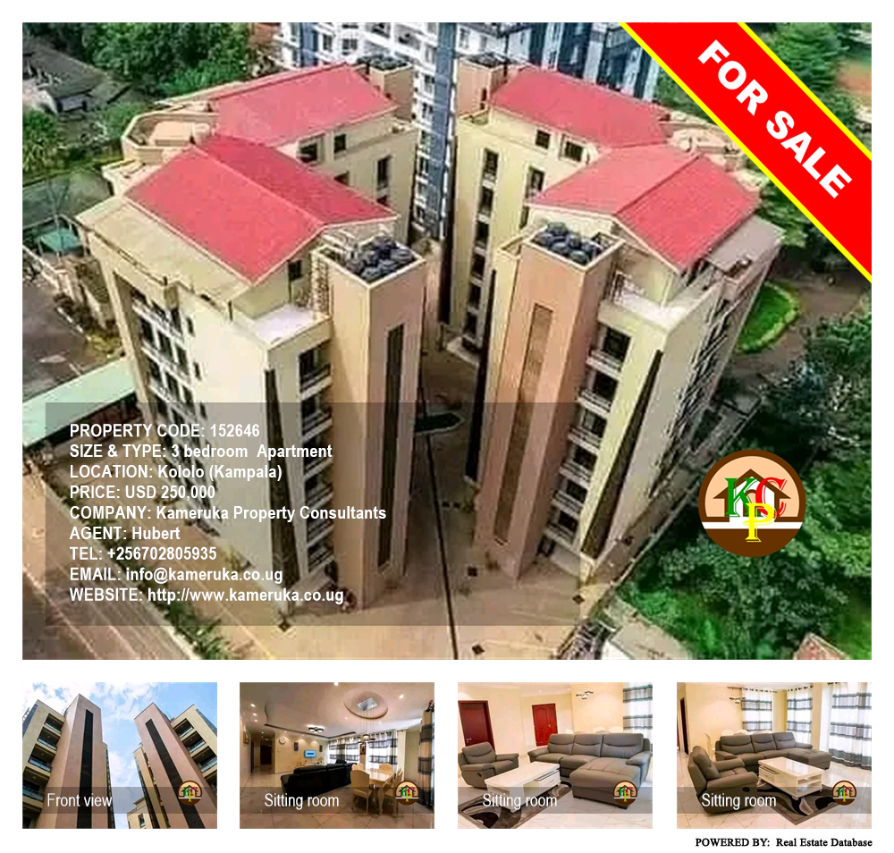 3 bedroom Apartment  for sale in Kololo Kampala Uganda, code: 152646