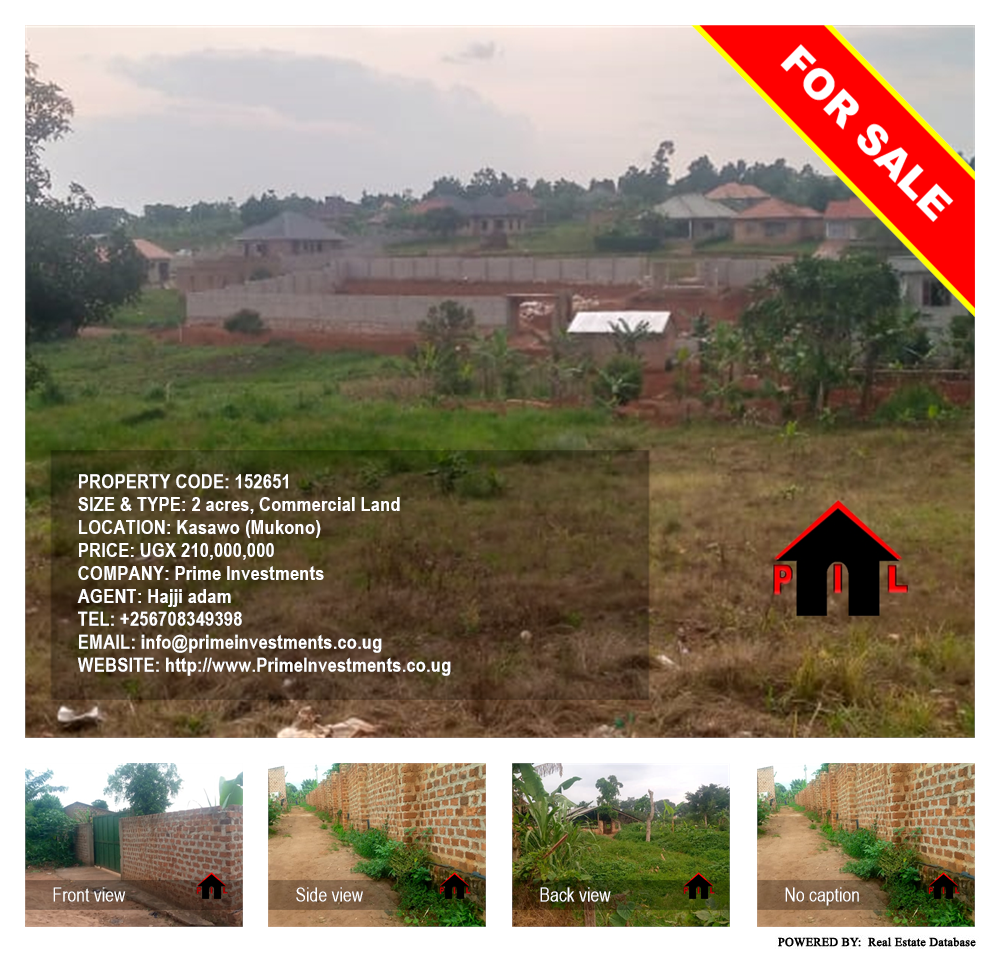 Commercial Land  for sale in Kasawo Mukono Uganda, code: 152651