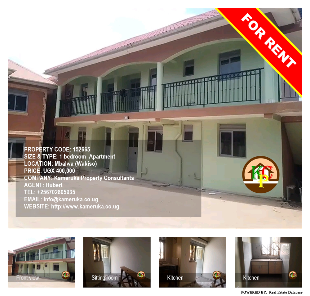 1 bedroom Apartment  for rent in Mbalwa Wakiso Uganda, code: 152665