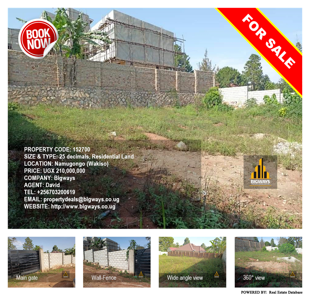 Residential Land  for sale in Namugongo Wakiso Uganda, code: 152700