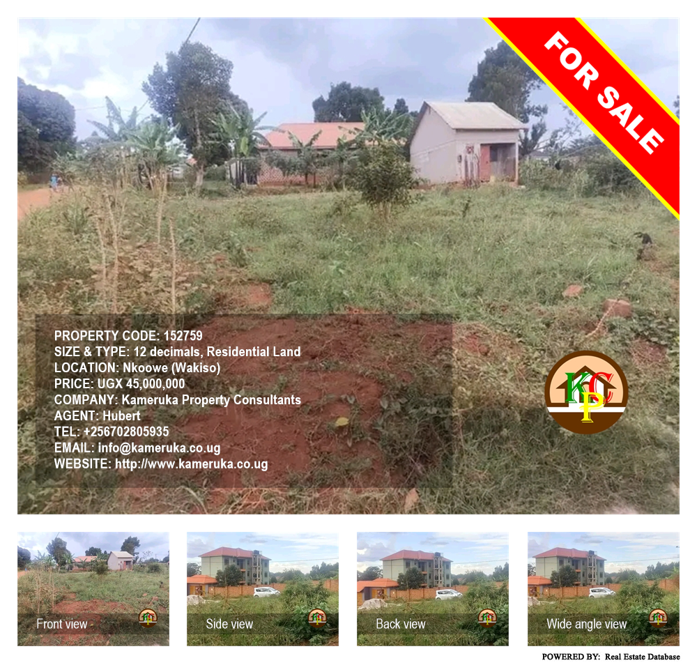 Residential Land  for sale in Nkoowe Wakiso Uganda, code: 152759