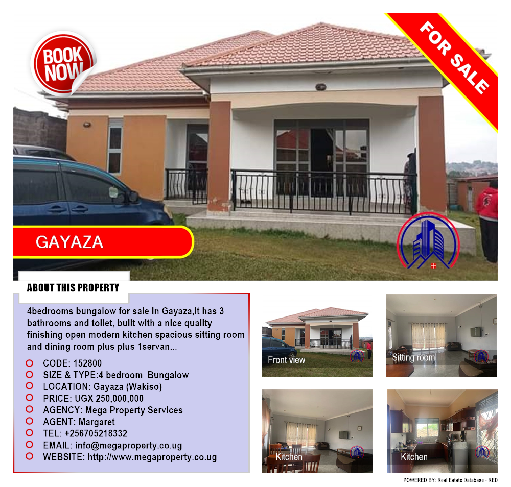 4 bedroom Bungalow  for sale in Gayaza Wakiso Uganda, code: 152800