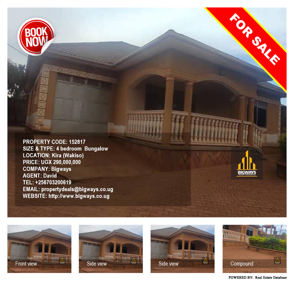 4 bedroom Bungalow  for sale in Kira Wakiso Uganda, code: 152817