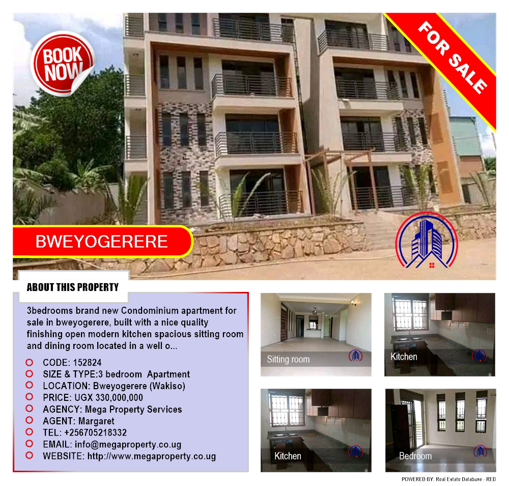 3 bedroom Apartment  for sale in Bweyogerere Wakiso Uganda, code: 152824
