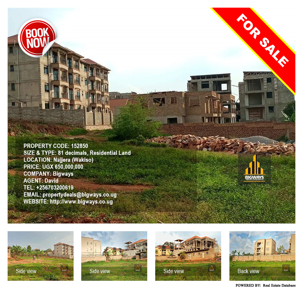 Residential Land  for sale in Najjera Wakiso Uganda, code: 152850
