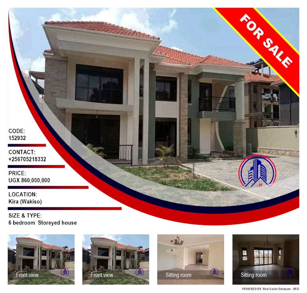 6 bedroom Storeyed house  for sale in Kira Wakiso Uganda, code: 152932