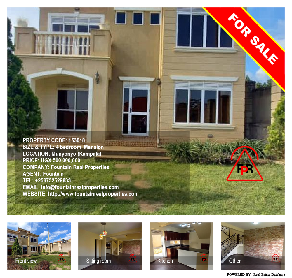 4 bedroom Mansion  for sale in Munyonyo Kampala Uganda, code: 153018