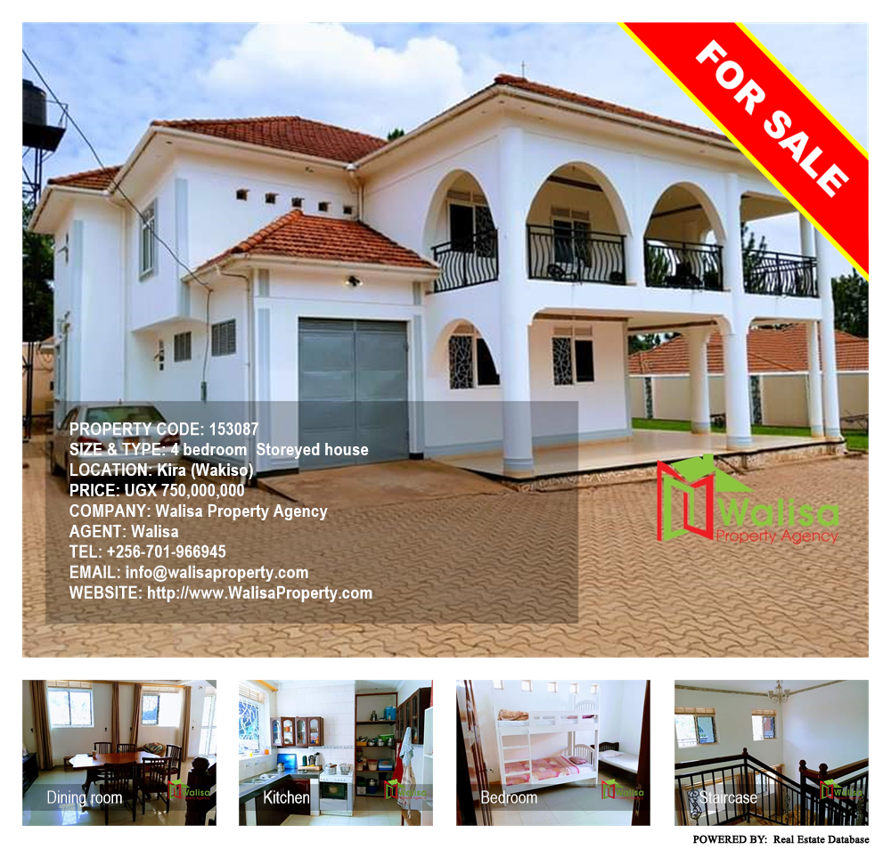 4 bedroom Storeyed house  for sale in Kira Wakiso Uganda, code: 153087