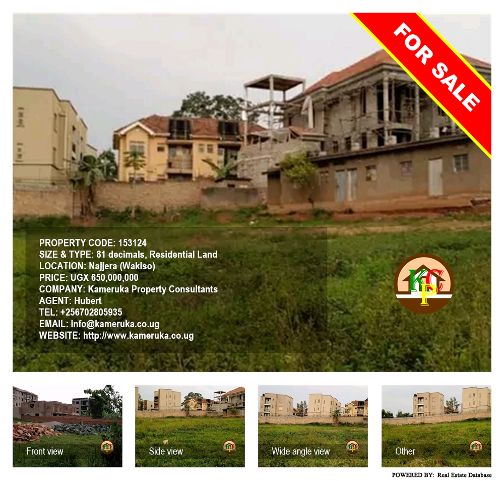 Residential Land  for sale in Najjera Wakiso Uganda, code: 153124