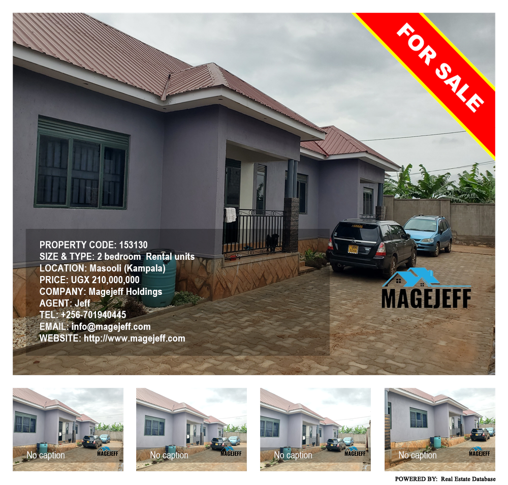 2 bedroom Rental units  for sale in Masooli Kampala Uganda, code: 153130