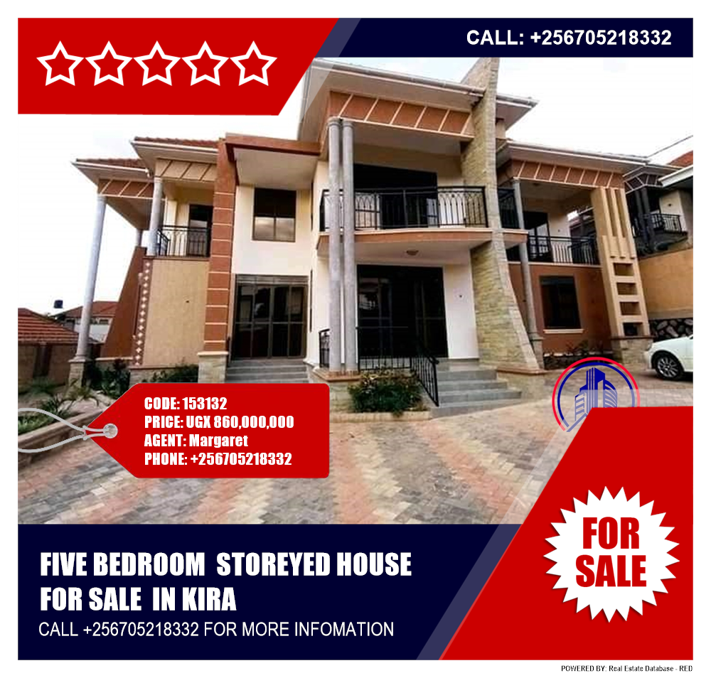 5 bedroom Storeyed house  for sale in Kira Wakiso Uganda, code: 153132