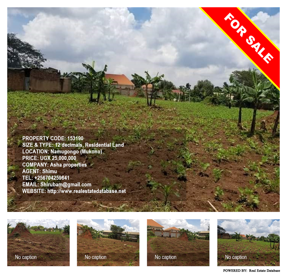 Residential Land  for sale in Namugongo Mukono Uganda, code: 153190