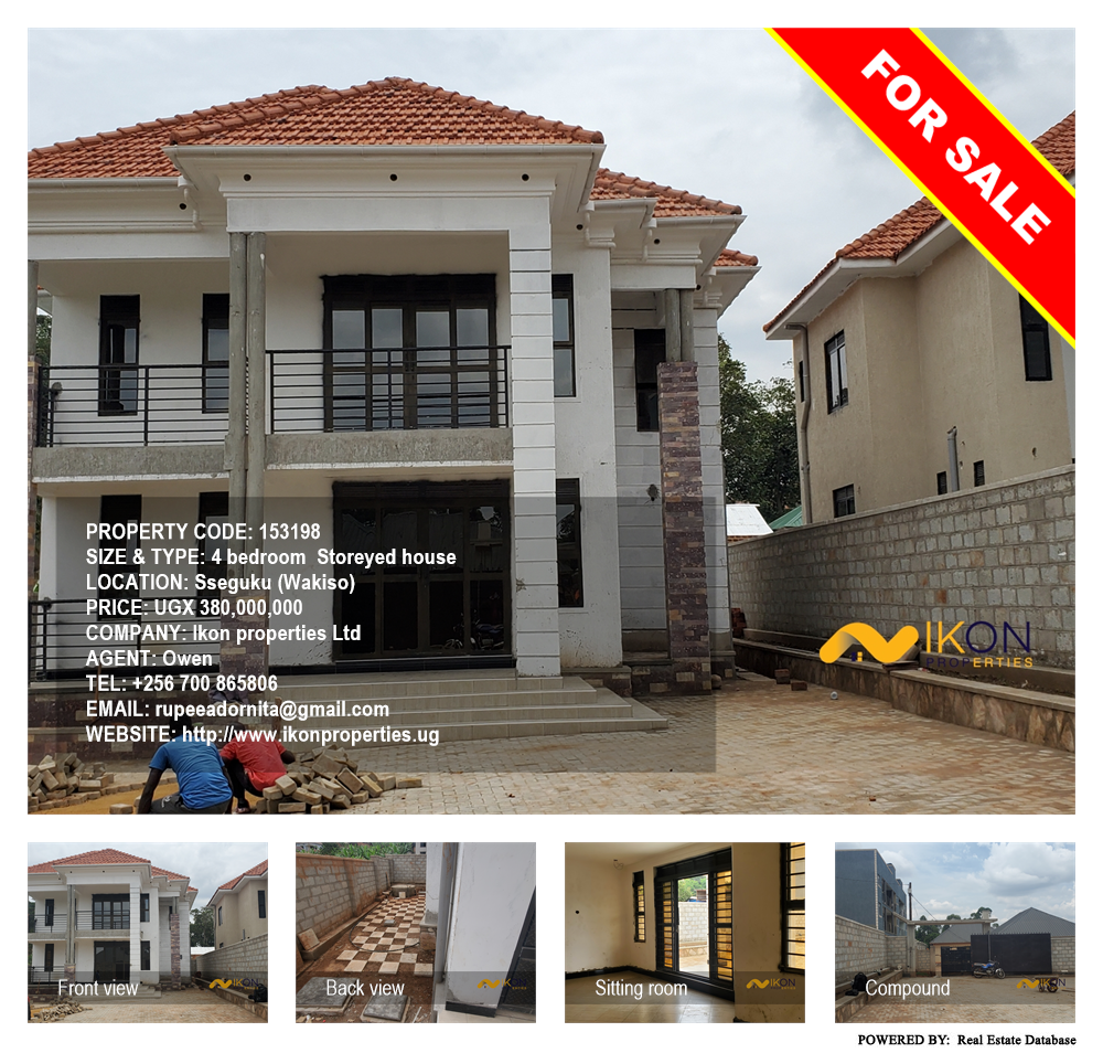 4 bedroom Storeyed house  for sale in Seguku Wakiso Uganda, code: 153198