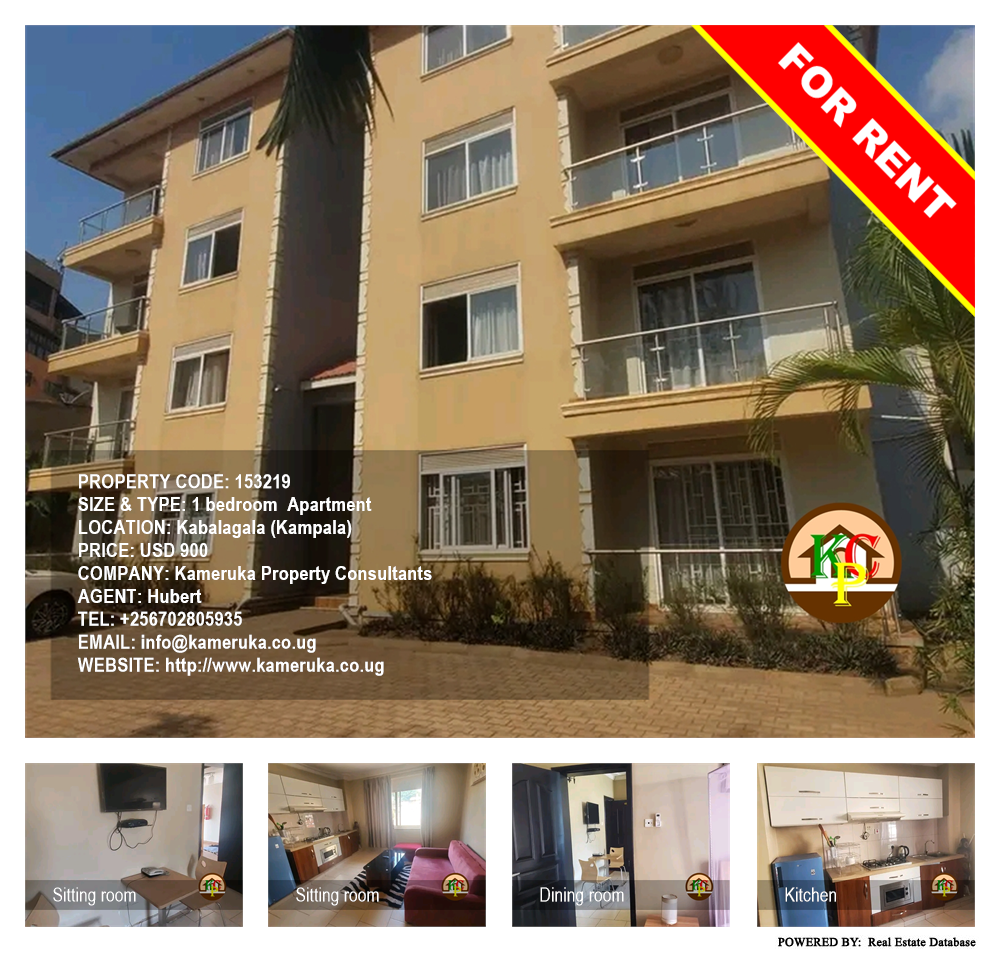 1 bedroom Apartment  for rent in Kabalagala Kampala Uganda, code: 153219