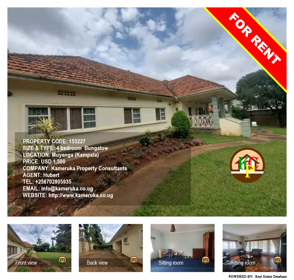 4 bedroom Bungalow  for rent in Muyenga Kampala Uganda, code: 153227