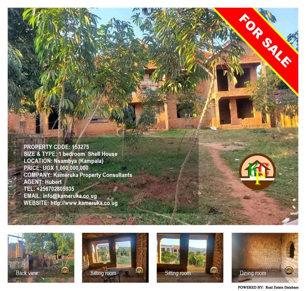 1 bedroom Shell House  for sale in Nsambya Kampala Uganda, code: 153275