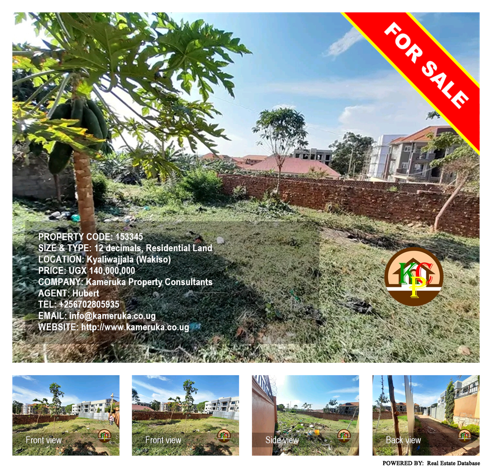 Residential Land  for sale in Kyaliwajjala Wakiso Uganda, code: 153345